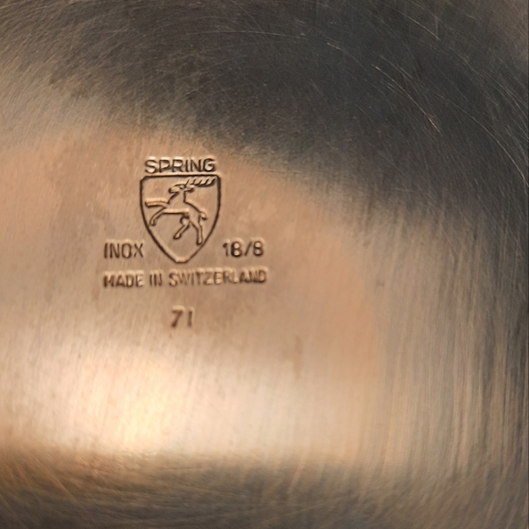 Vintage Spring Fondue Pot  MCM ~ Inox 18/8 Stainless Steel - Picture 9 of 11